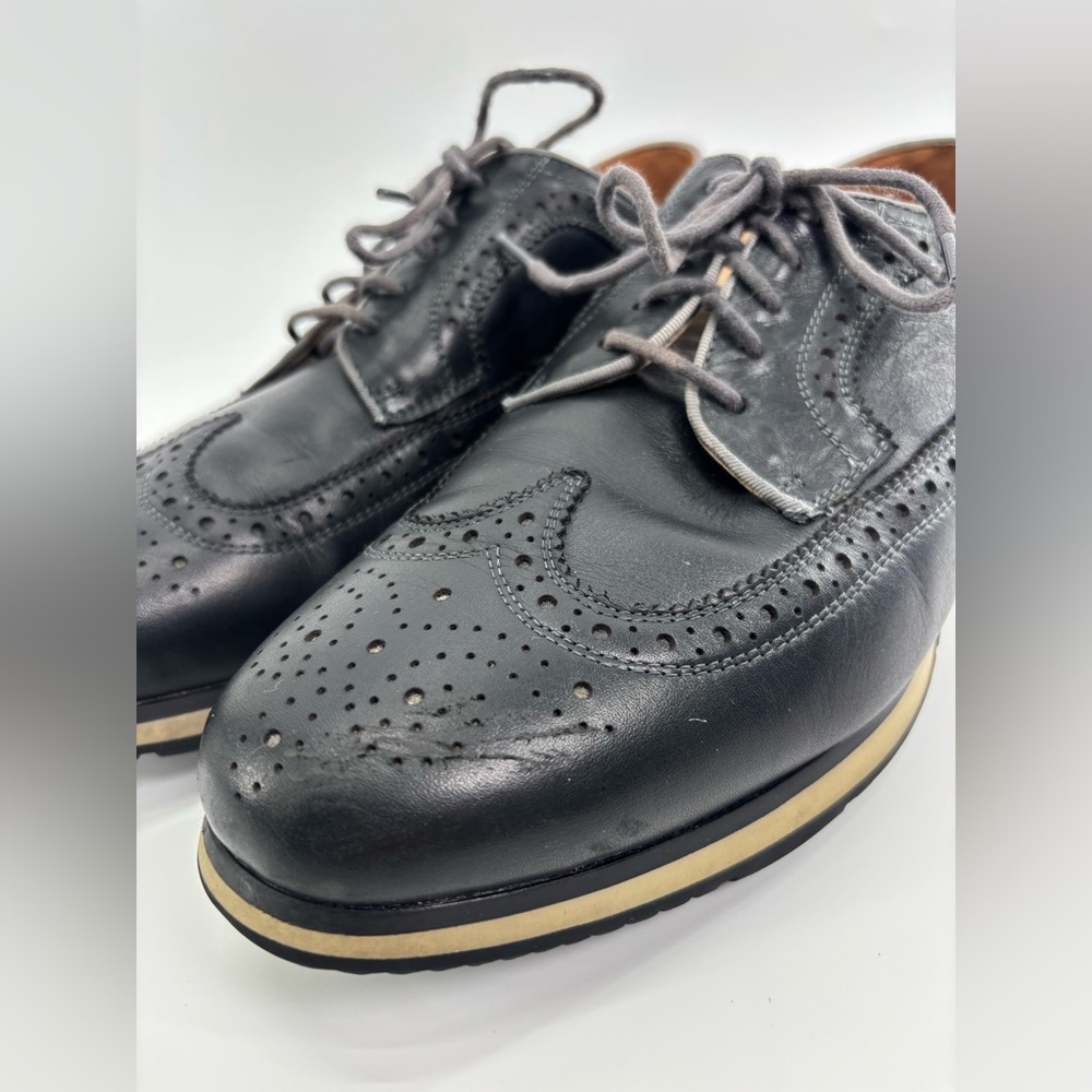 Florsheim limited indigo flux wingtip oxfords 10 black work office comfort - Picture 14 of 14